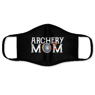 Discover Archery Archer Mom Target Proud Parent Bow Arrow Face Masks