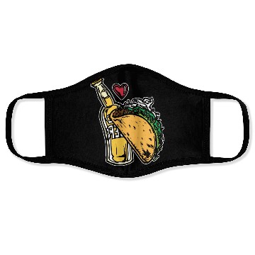 Discover Tacos Funny Cute Taco Lover Cool Mexican Beer Face Masks