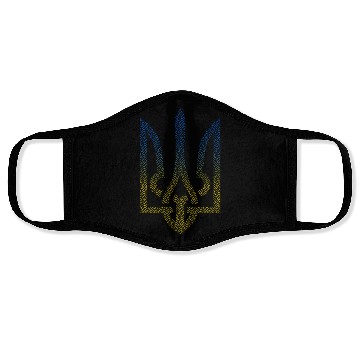 Discover Ukraine Flag And Trident Ukrainian Face Masks