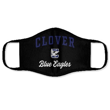 Discover Clover High School Blue Eagles Face Masks