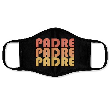Discover Padre Typography 1970S Face Masks
