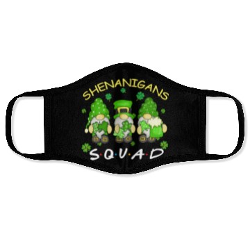 Discover St Patrick'S Day Shenanigans Squad Three Gnomes Face Masks