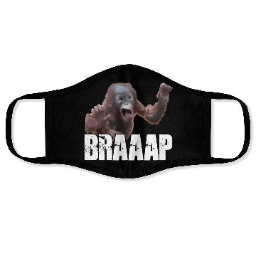 Discover Braaap Monkey Face Riding A Motocross Face Masks
