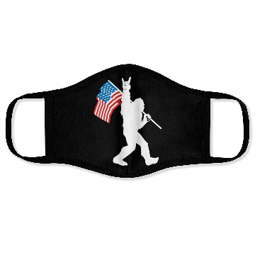 Discover Bigfoot Rock And Roll Usa Flag For Sasquatch Face Masks