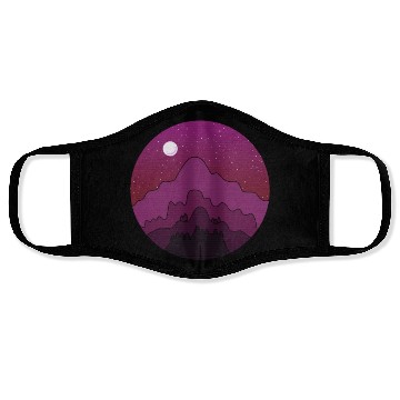 Discover Night Sky Nature Retro Face Masks