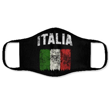 Discover Italia - Distressed Italian Flag Face Masks