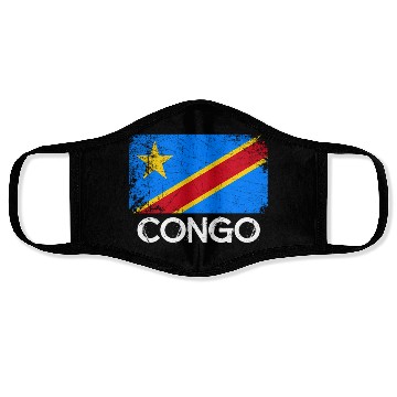 Discover Congolese Flag Made In Congo Face Masks