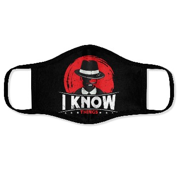 Discover Detective I Know Things Law Enforcement Sheriff Face Masks