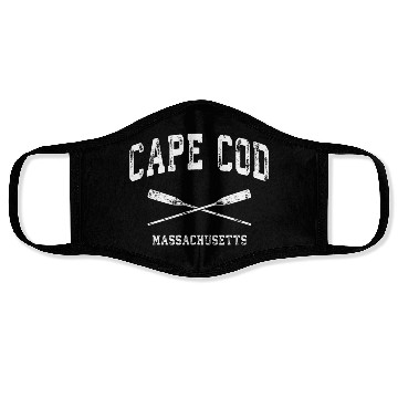 Discover Cape Cod Massachusetts Nautical Crossed Oars Face Masks