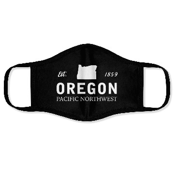 Discover Oregon Est 1859 Pacific Northwest Us Flag Face Masks