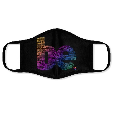 Discover Inring Positive Word Be Colorful Letter Face Masks
