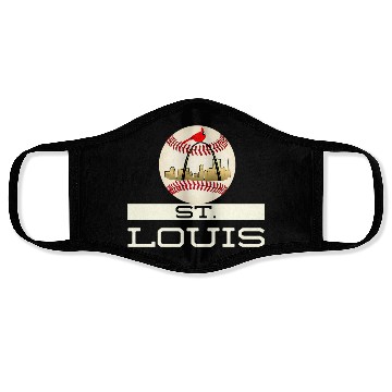 Discover Saint Louis Red Baseball yline Logo Face Masks