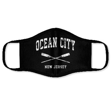 Discover Ocean City New Jersey Nautical Crossed Oars Face Masks