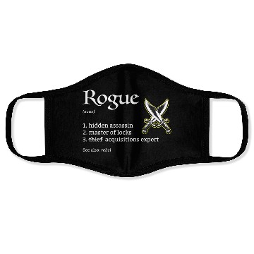 Discover Rogue Class Definition Dungeons And Rpg Dragons Face Masks