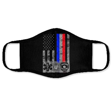 Discover Fireman Police Emt First Responder Flag Face Masks