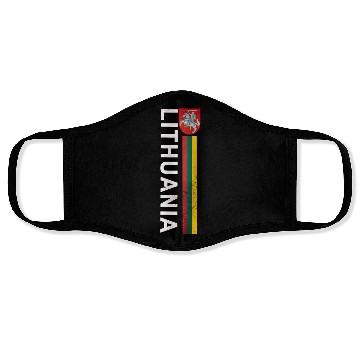 Discover Lithuania Flag And Emblem Left Side Retro-Effect Face Masks
