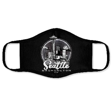 Discover Seattle Pacific Northwest Emerald City Face Masks