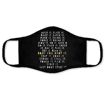 Discover Ultimate Frisbee Game Language Frowler Disc Golf Face Masks