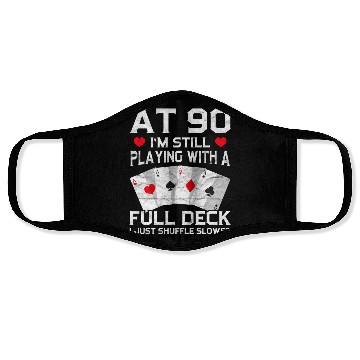 Discover Full House Card Hand 90Th 90 Cards Face Masks
