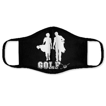Discover golf couple design for Face Masks