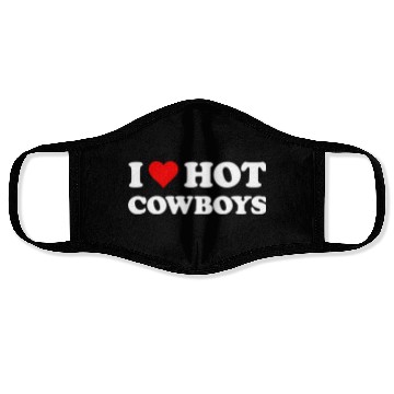 Discover I Love Hot Cowboys Western Rodeo Face Masks