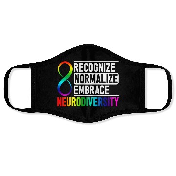 Discover Recognize Normalize Embrace Neurodiversity Adhd Face Masks