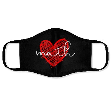 Discover Math Heart - Math Teacher Heart Face Masks