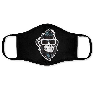 Discover Cool Monkey - Rock and Roll with Sunglasses Face Masks