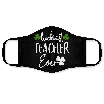 Discover Luckiest Shamrock Teacher Ever St Patrick’S Day Face Masks