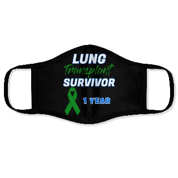 Discover Lung Transplant First Anniversary One Year Face Masks