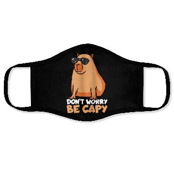 Discover Don'T Worry Be Capy Capybara Face Masks
