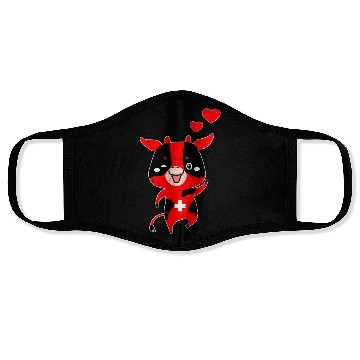 Discover Switzerland Swiss Cow Face Masks