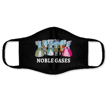 Discover Noble Gases Science Pun Joke Funny Periodic Table Face Masks
