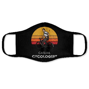 Discover Casual Cycologist Retro Sunset Cycling Face Masks