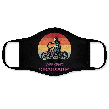 Discover Weekend Cycologist Retro Sunset Cycling Face Masks