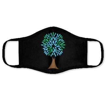 Discover Earth Day Tree With Leaves Image Of Our Planet Face Masks