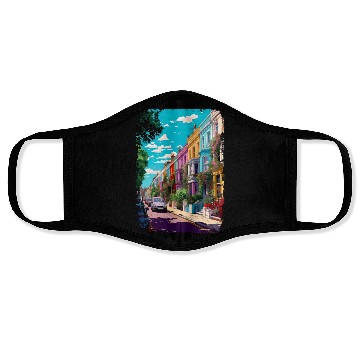 Discover London Skyline Face Masks