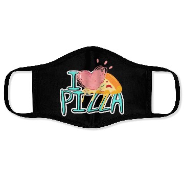 Discover i love pizza Face Masks