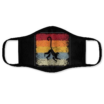 Discover monkey retro Face Masks