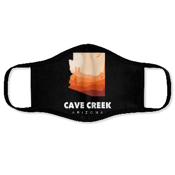 Discover Caving Cave Creek Arizonna For Caveman Hiker Face Masks