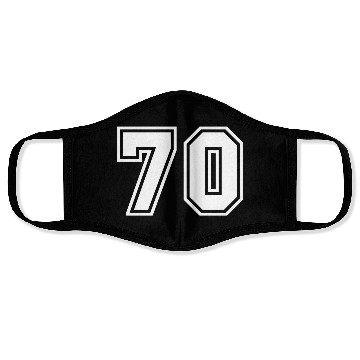 Discover Team Jersey Number 70 Sports Face Masks