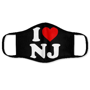 Discover I Love Nj Heart New Jersey Face Masks