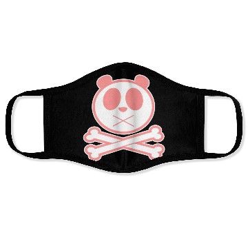 Discover Panda Cross Bone Pink Face Masks