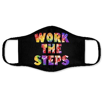 Discover Work the Steps tie dye Face Masks