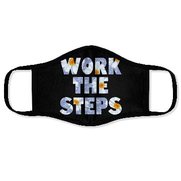 Discover Work the Steps daisy Face Masks