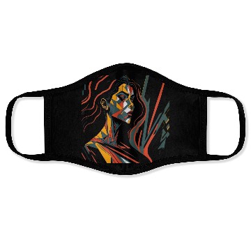 Discover Feminine Character Cubism Face Masks