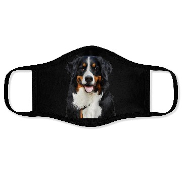 Discover Portrait Of Bernese Mountain Dog Face Masks