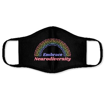 Discover Embrace Neurodiversity Rainbow Face Masks