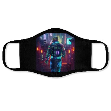 Discover Cyberpunk man Face Masks