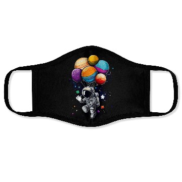 Discover Astronaut Birthday Space Balloon Galaxy Planets Face Masks
